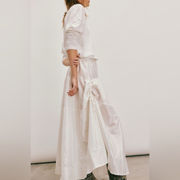 Free People Dresses & Skirts - Free People Emory Drop Waist Midi in Eggnog size Medium NWT